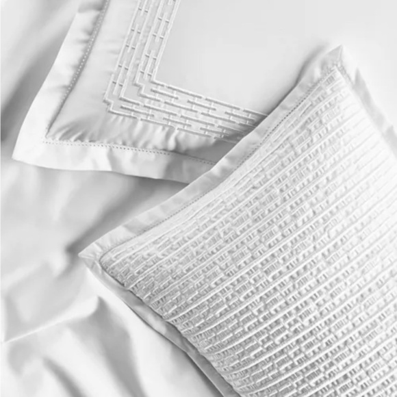 Hotel Collection Chain Links Embroidery 100% Pima Cotton 2-Pc. Sham Set, Euro - Picture 2 of 4